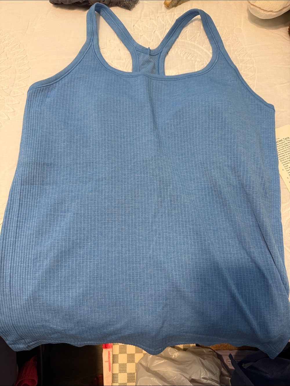 Ebb to Street Lululemon Blue Ribbed Racerback Tank Top - Women's